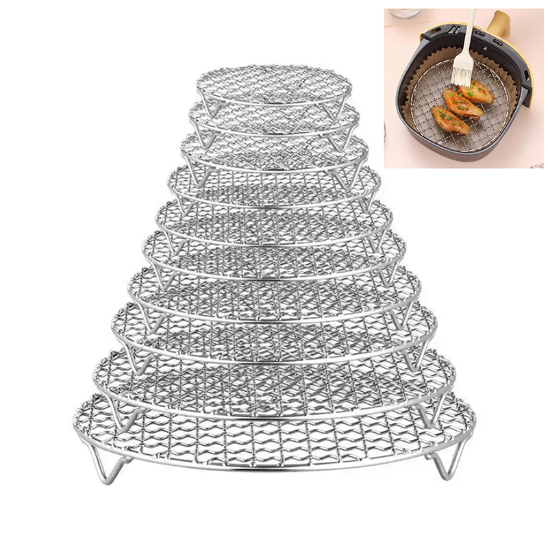 Commercial Kitchen Steamer - Round Air Fryer Rack With Legs