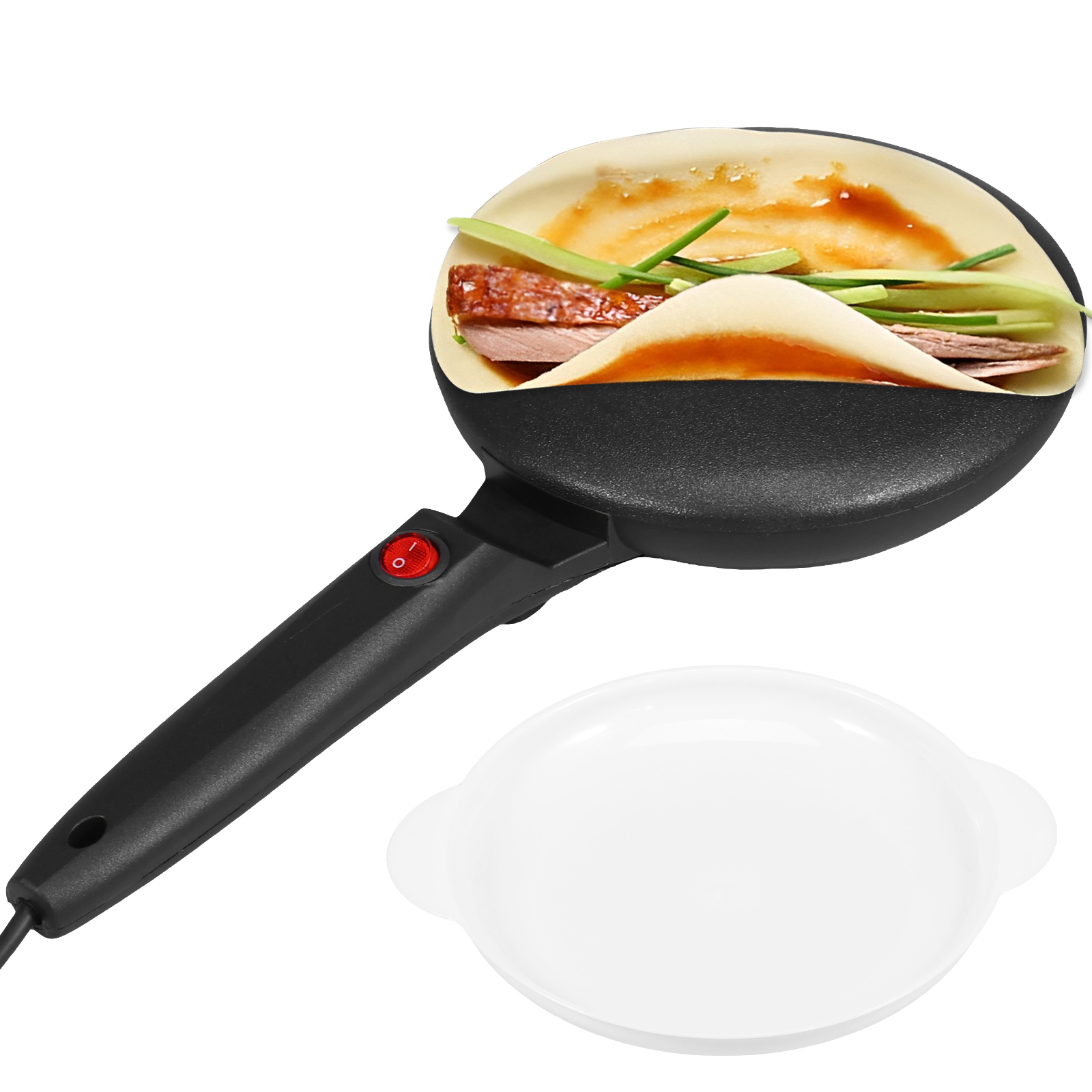 Crepe Maker Griddle - Electric Handheld Pancake Maker 8Inch Portable