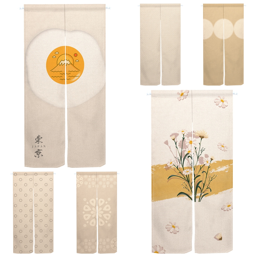 Commercial Kitchen Canopy - Beige Noren Split Japanese Door Curtains