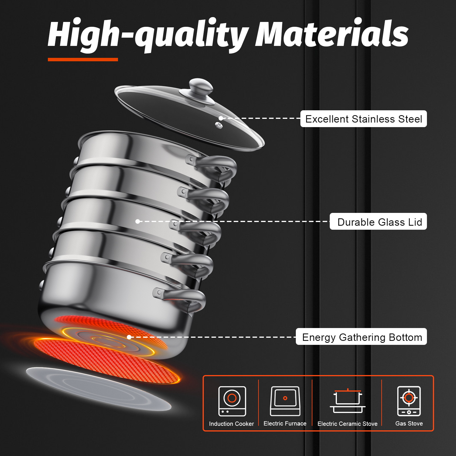 5-Layer Stainless Steel Steame – обзор и цена Commercial Kitchen Boiler