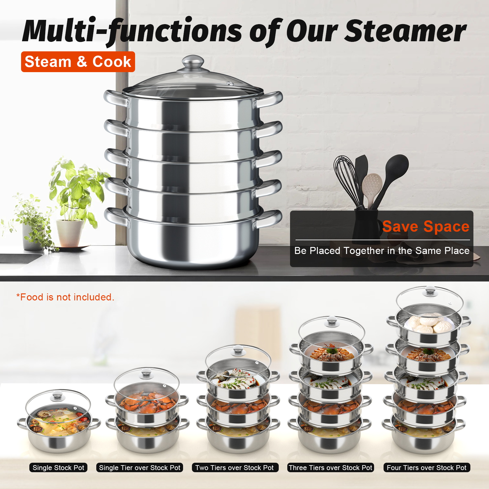 5-Layer Stainless Steel Steame – обзор и цена Commercial Kitchen Boiler
