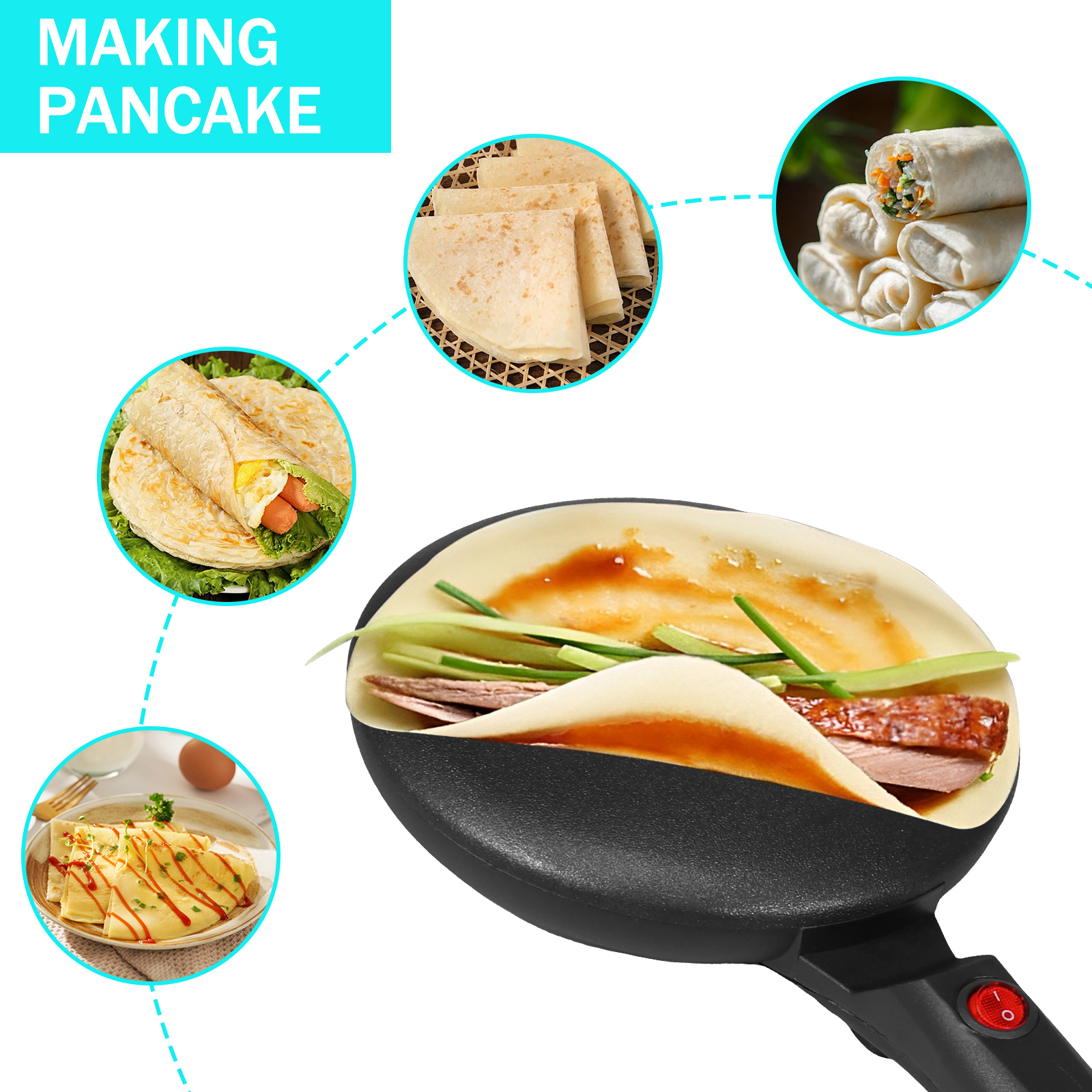 Electric Handheld Pancake Make – обзор и цена Crepe Maker Griddle