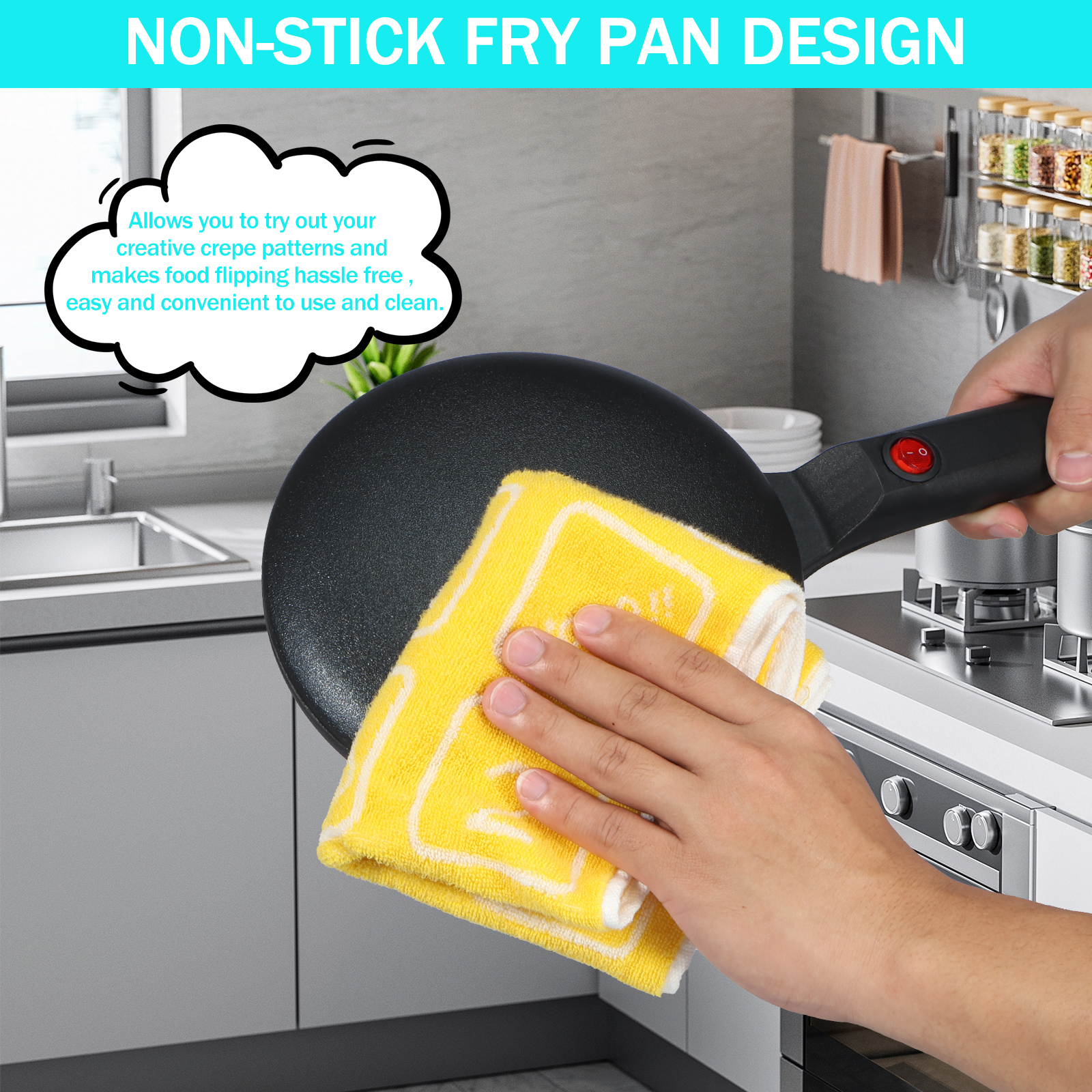 Electric Handheld Pancake Make – обзор и цена Crepe Maker Griddle