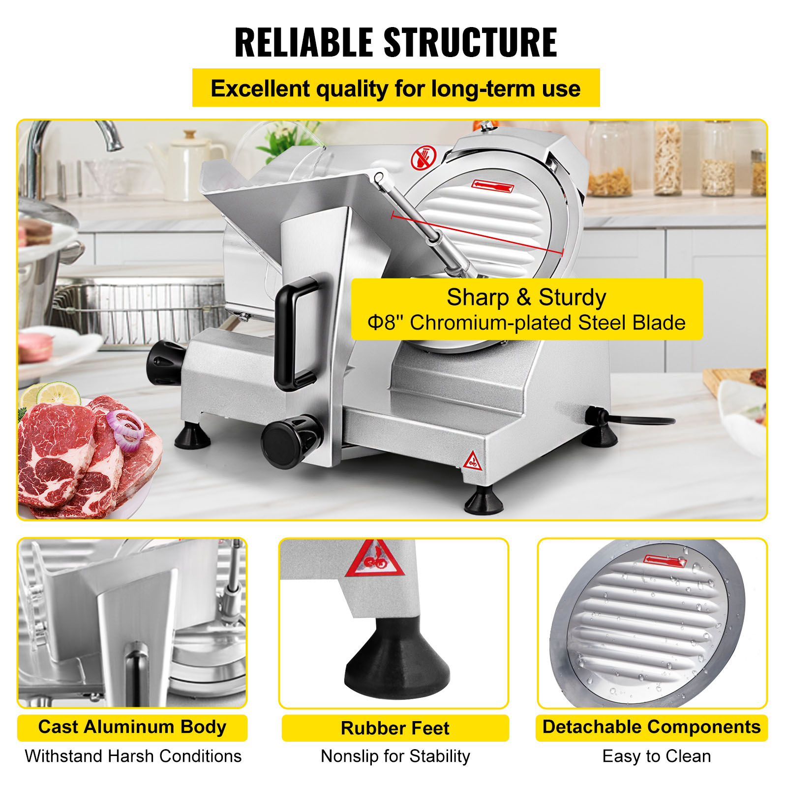 SucceBuy Meat Slicer 8/10inch  – обзор и цена Meat Slicer Machine