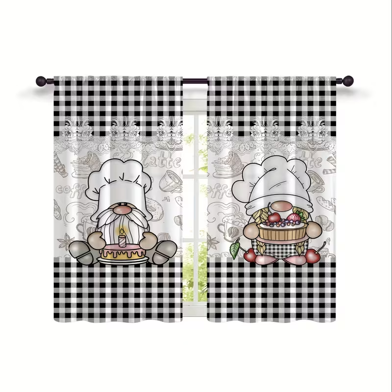 2PC Chef Gnome Curtains - Blac – обзор и цена Commercial Kitchen Canopy