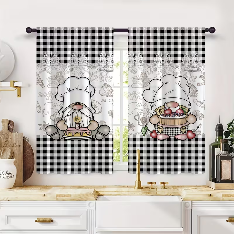 2PC Chef Gnome Curtains - Blac – обзор и цена Commercial Kitchen Canopy