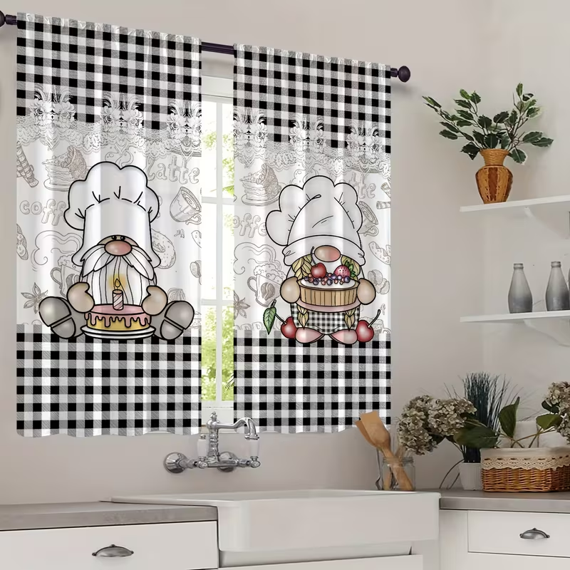 2PC Chef Gnome Curtains - Blac – обзор и цена Commercial Kitchen Canopy